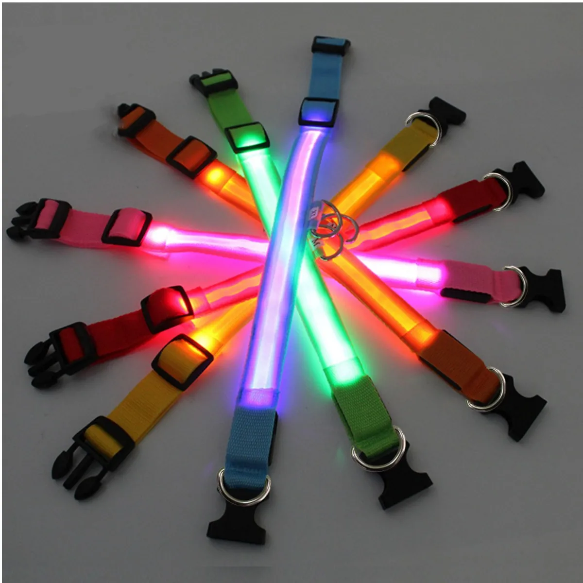 LED Glowing Dog Collar Adjustable Flashing Rechargea Luminous Collar Night Anti-Lost Dog Light HarnessFor Small Dog Pet Products images - 6