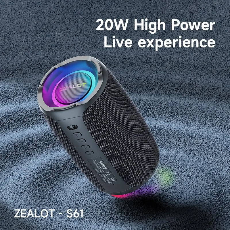 ZEALOT 120W ワイヤレススピーカー Zealot S79 100W ワイヤレス スピーカー、屋外ポータブル サブ