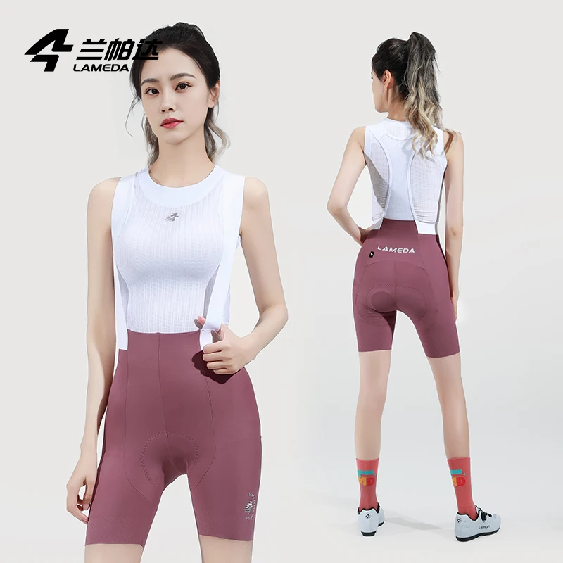 LAMEDA Women Cycling Bib Shorts Summer Sunscreen Bicycle Apparel 6-hour Comfort Padding Lightweight Sport Fits Cycling