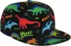 Dinosaur Flat Bill Hat, Unisex Snapback Baseball Cap Hip Hop Style Flat Visor Blank Adjustable 1