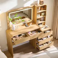 50 Natural Lighted Makeup Vanity Desk with Mirror and Charging Station for Women & Girls Bedroom 3