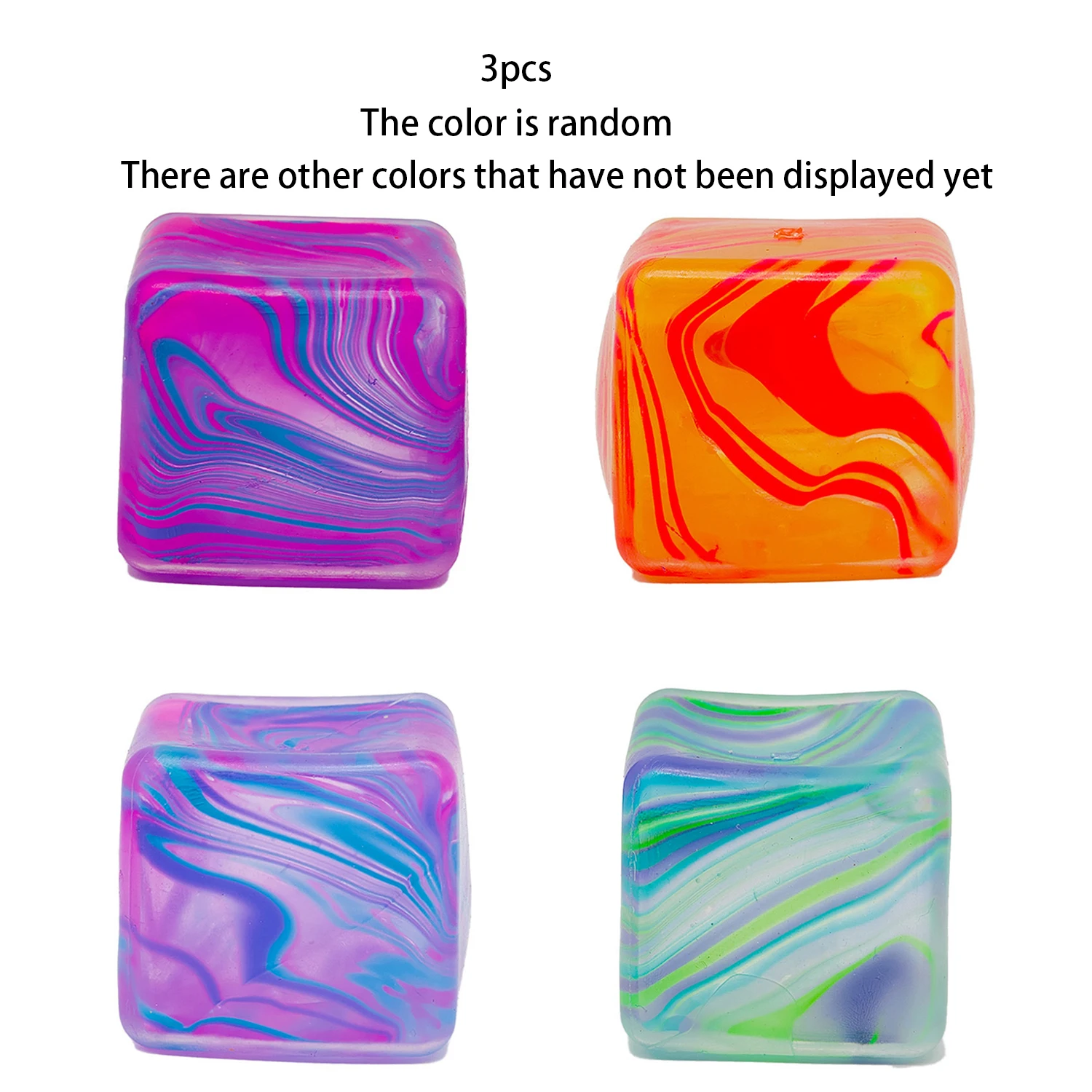 Ice Cube Squishy – Marble Ice Cube Squishy Toy – Sensory Toy