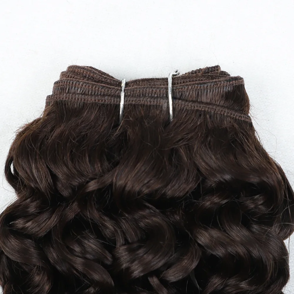 2pcs Short Curly Hair Bundles Brazilian Hair Weave Bundles Human Extension Human Short Curly