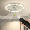Socket Fan Light Socket Fan Ceiling Fan With Light Remote E27 Base 4 Speed Wind Adjustment Dimmable Light for Bedroom Kitchen 2
