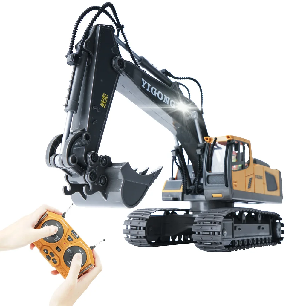 

RC Excavator/Bulldozer 1/20 2.4GHz 11CH RC Construction Truck Engineering Vehicles Educational Toys for Kids with Light Music