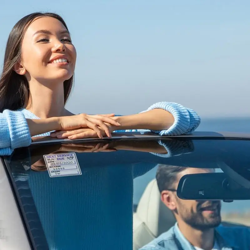 12 Adesivi Promemoria Per Cambio Olio Manutenzione - Foto 8