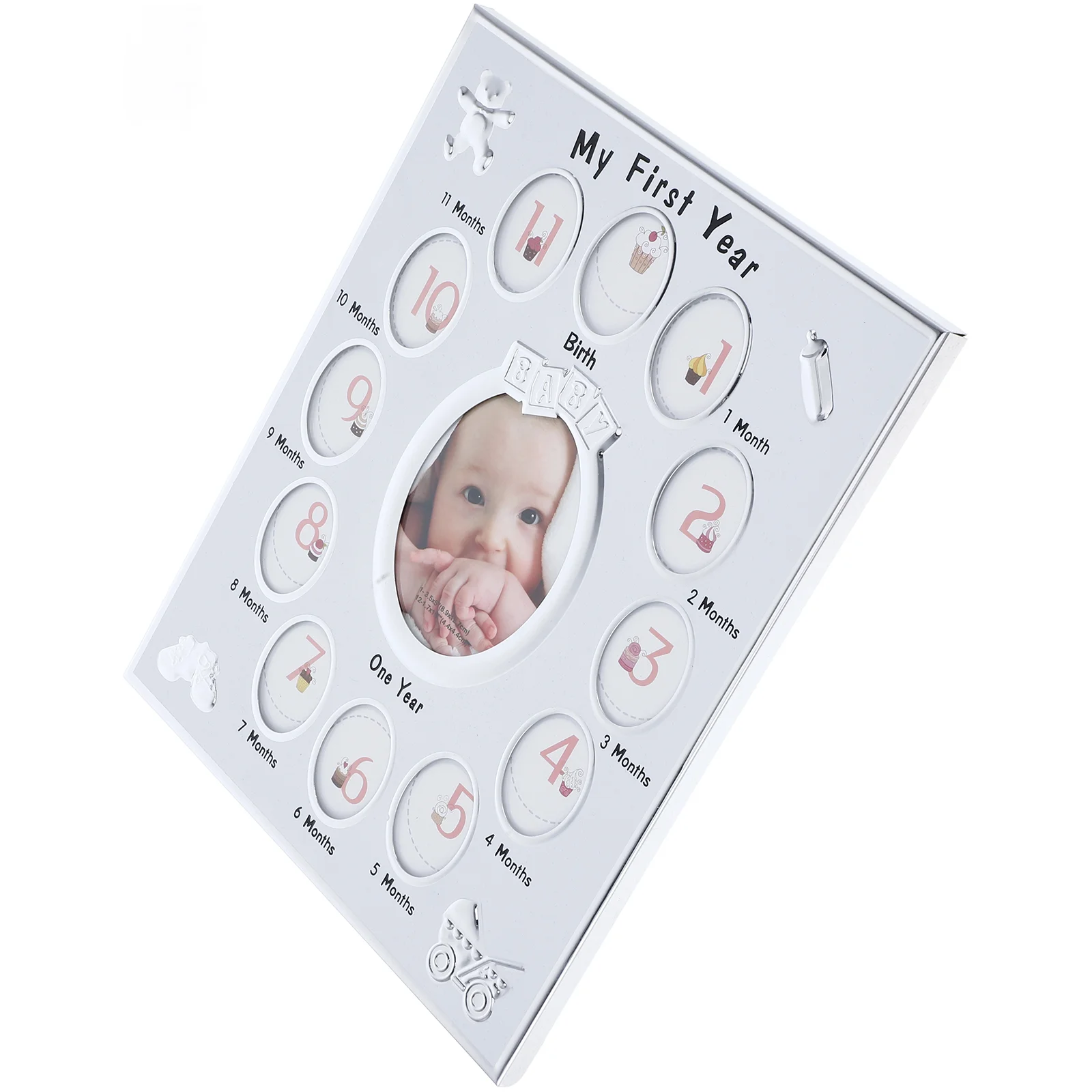 12 Months Baby Photo Frame Newborn Growth Record Picture Frame For Child First Year Keepsake Baby Souvenirs Hand Footprint