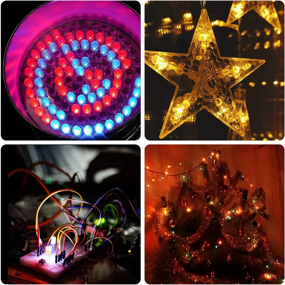 รูปสินค้า LED กระพริบหลากสี 50 ชิ้น 5 มม. สำหรับตกแต่ง