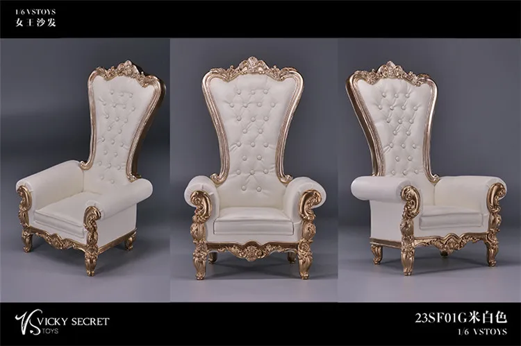 Vstoys 17sf01-6/1/6スケールのヨーロッパスタイルのベルベットの椅子