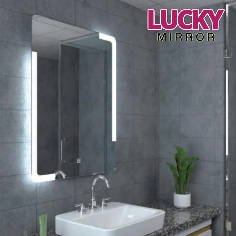 Design Backlit LED mirror Hotel Wall Bluetooth oblong LED mirror