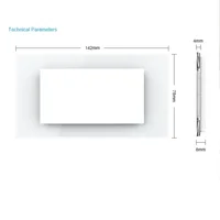 LIVOLO Big Hole สําหรับซ็อกเก็ตคู่โมดูลสวิทช์,แก้วคริสตัลเพิร์ล, แผงเดี่ยวพร้อมรู 142 มม.* 80 มม. 6