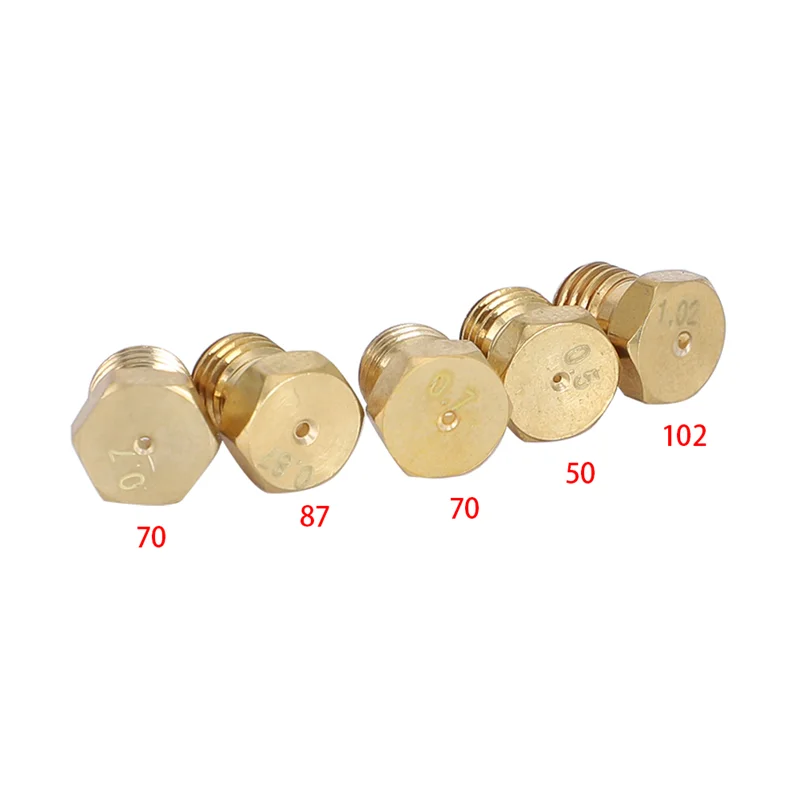 Sizes Area 50, 70, 70, 87, 102 M6*0.75 Cookers Hobs Injectors Propane