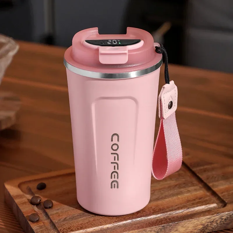 Stainless Steel Insulated Thermal Coffee Mug with Temperature Display