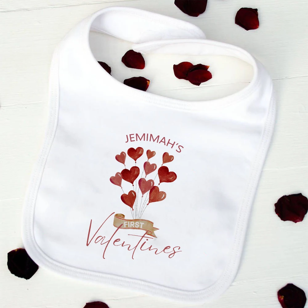 

Индивидуальный нагрудник My First Valentines 2024, подарок на день Святого Валентина, нагрудник для маленьких девочек и мальчиков на 1-й День Святого Валентина, подарок для будущей мамы