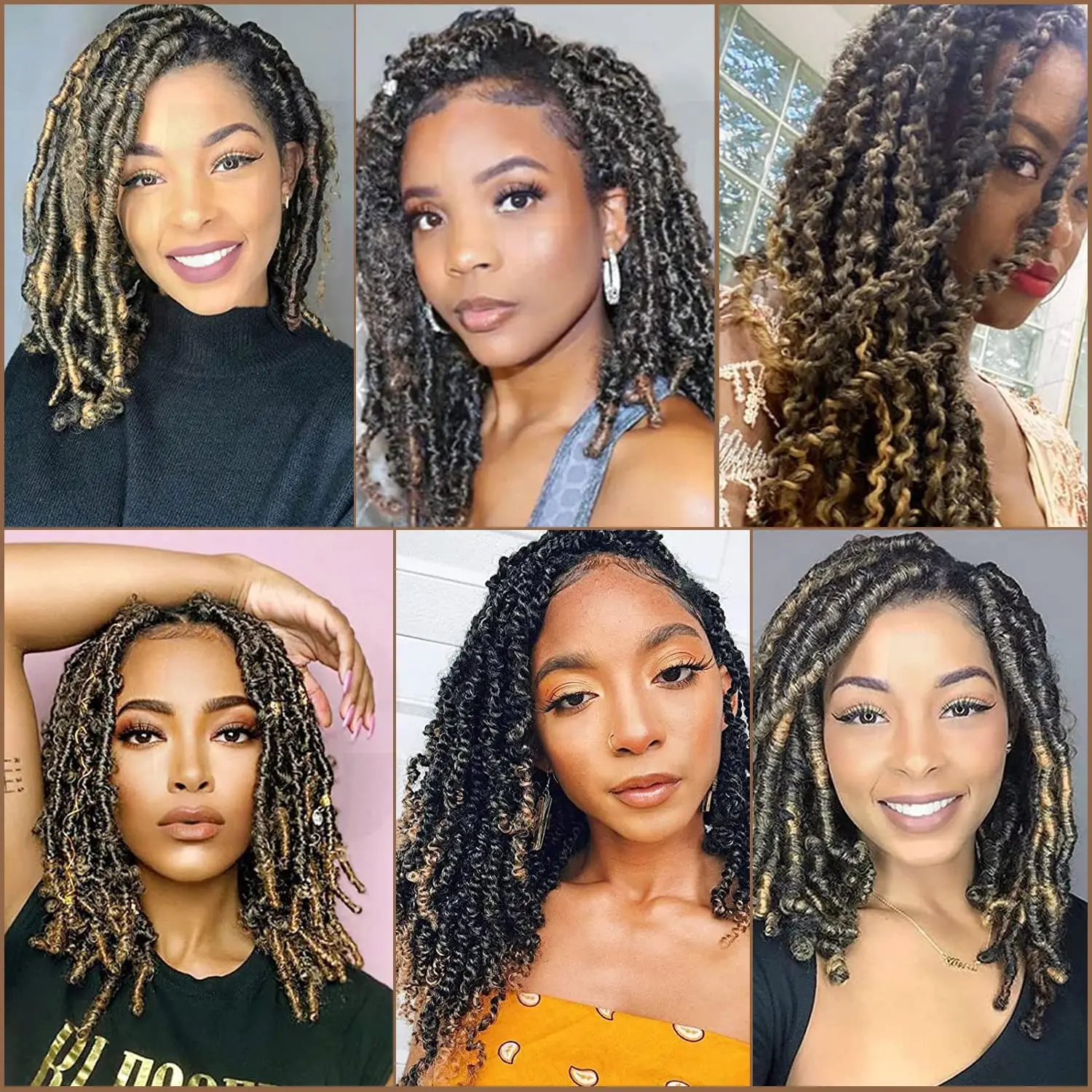 Springy Afro Twist Hair Twist Braiding Hair Soft Synthetic Crochet for Distressed Faux Locs Spring Twist Hair Extensions