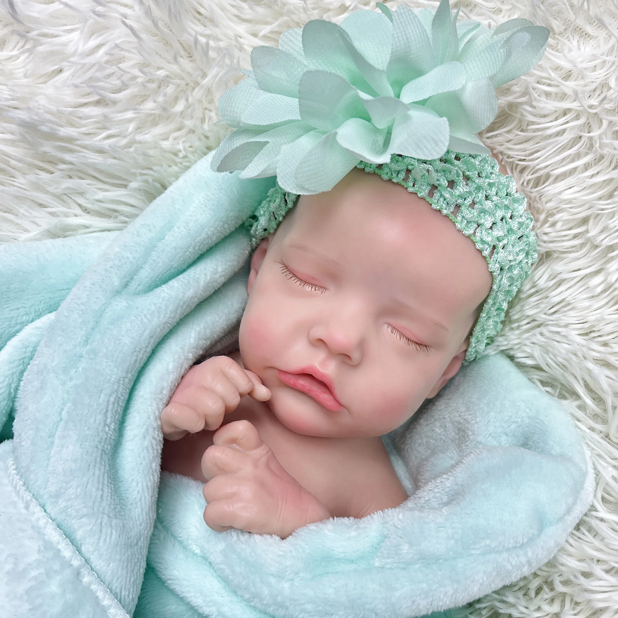 Bebe Reborn 18 Full Solid Silicone Reborn Doll Twins A&B Handmade Painted  Sleeping Baby Doll Boneca