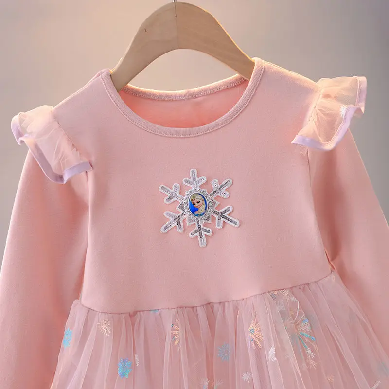 New Princess Dress Girls Dress Long-sleeved For Children's Party Clothes Elsa Frozen Dress Spring Autumn Kids Dress 2-9Y Sad3e2fb29474412fbc8c36d8d1080141a