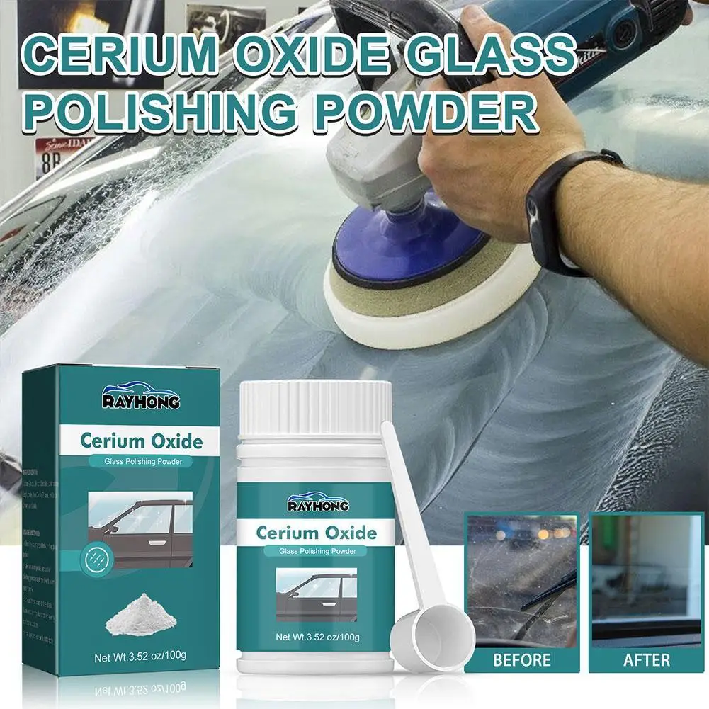 цена Cerium Oxide Glass Polishing Powder Window Windscreen Windshield Scratch Remover Repair Tool Waxing Polish Pad Polishing Powder