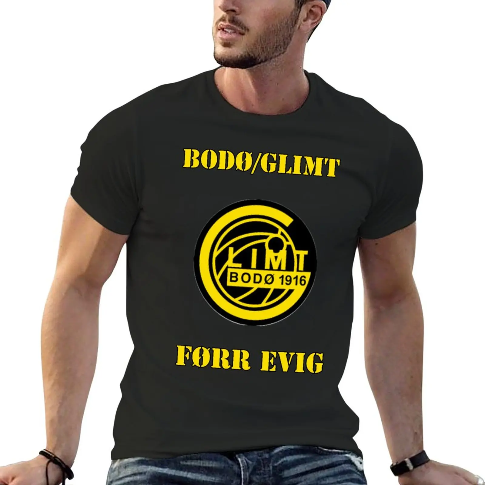 

Fotballklubben Bod/Glimt T-Shirt quick drying shirt Tee shirt black t-shirts for men