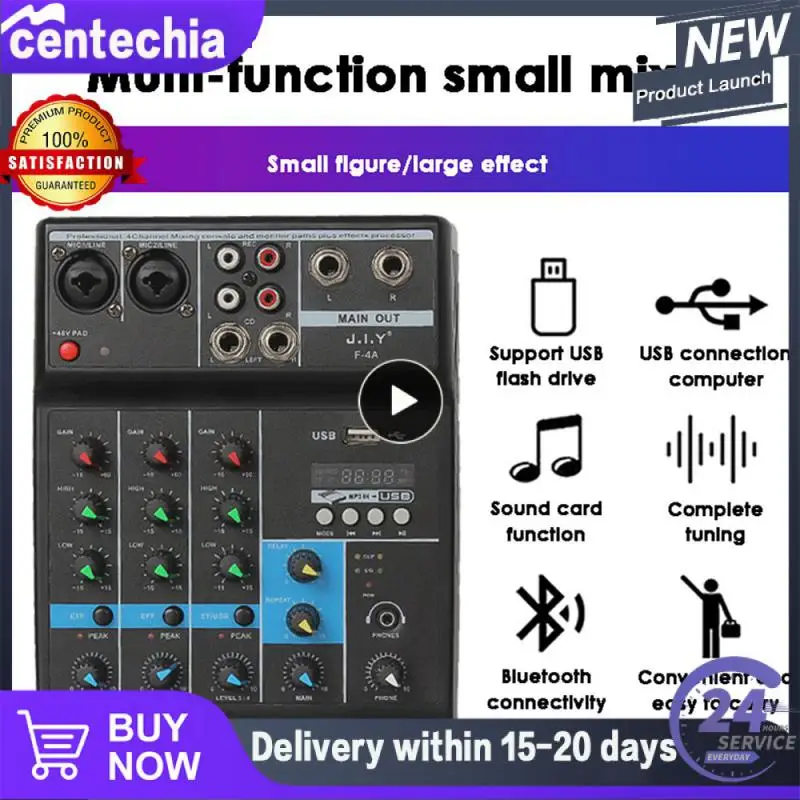

Professional Mixer 4 Channels Sound Mixing Console for Karaoke