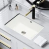 Bathroom Sink with Overflow Humanized Design Smooth Edges Build To Last Bathroom Sink for Bathrooms/Lavatories/Restrooms 5