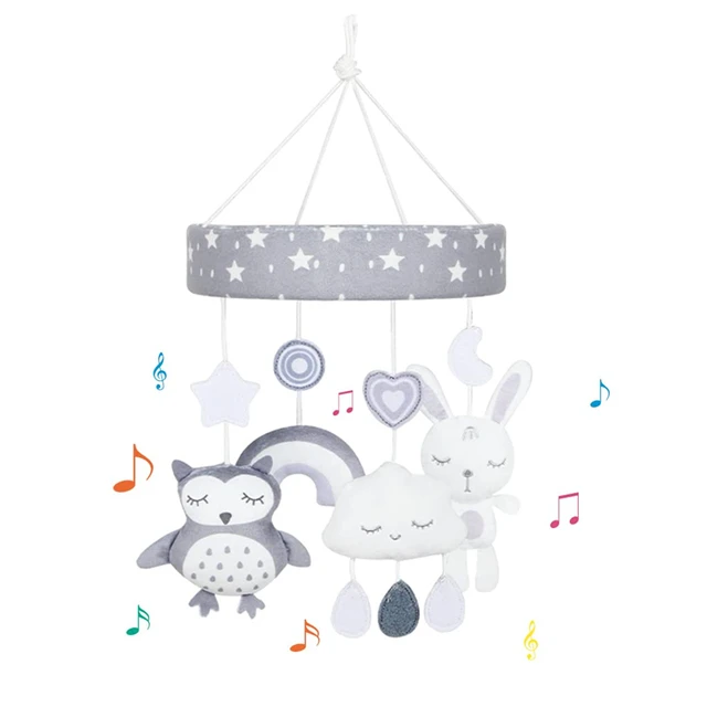Baby Music Crib Mobile With Hanging Rotating Toys Infant Crib Cot Toys Car Seat Hanging Toys Baby Gym Soft Sensory Toy For 0-24m 1