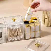 Transparent Cosmetics Storage Box Acrylic Makeup Organizer for Lipstick Removal Dust-Proof Cosmetics Storage Container 3