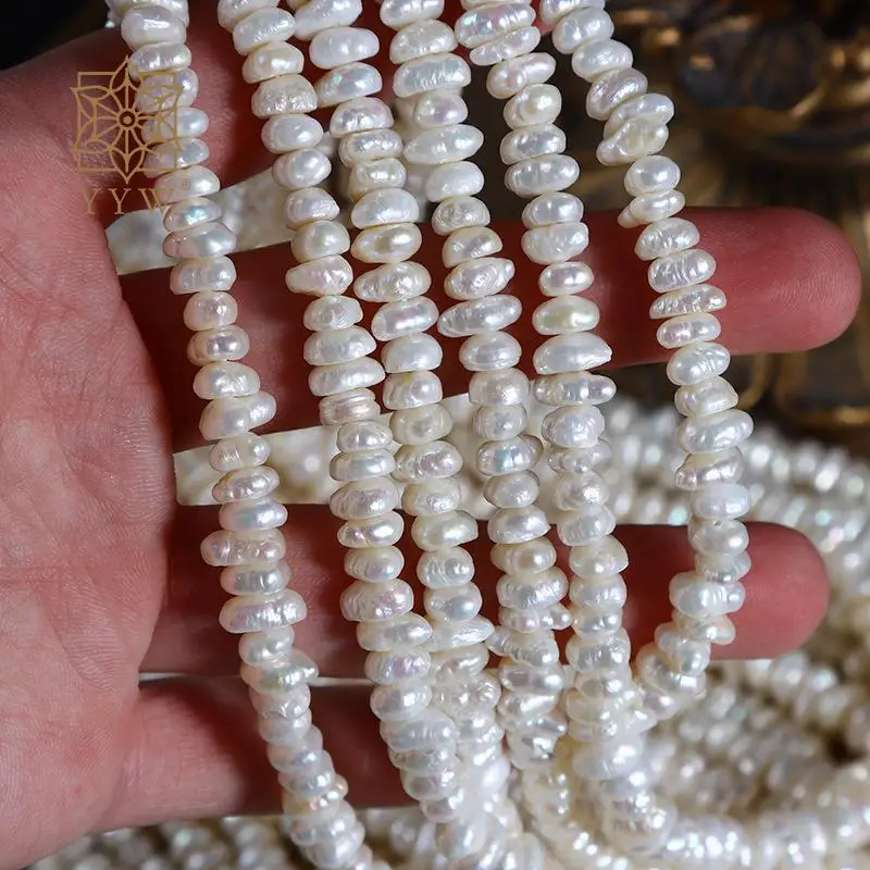 White 6-7mm Natural Freshwater Pearl Loose Beads Sold Per Approx 35-36 Cm Strand For Women New Luxury Jewelry Making Accessories