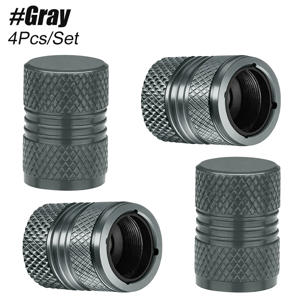 Durable Metal Tire Valve Stem Caps - Set of 4, Corrosion-Resistant & Leak-Proof Design
