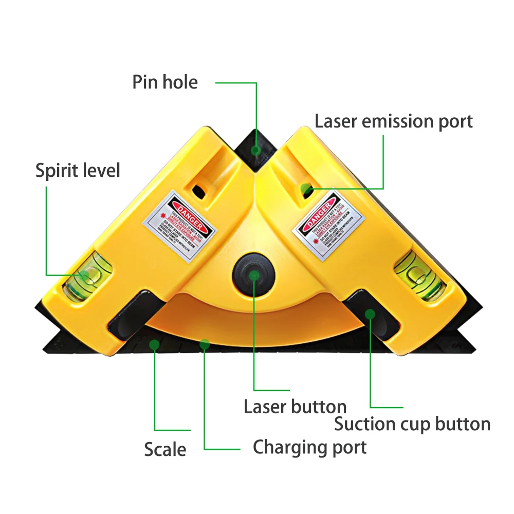 Right Angle 90 Degree Square Laser Level Laser Vertical Ground Wire Instrument Measurement Job Tool Construction Tools laser level laser angle gauge