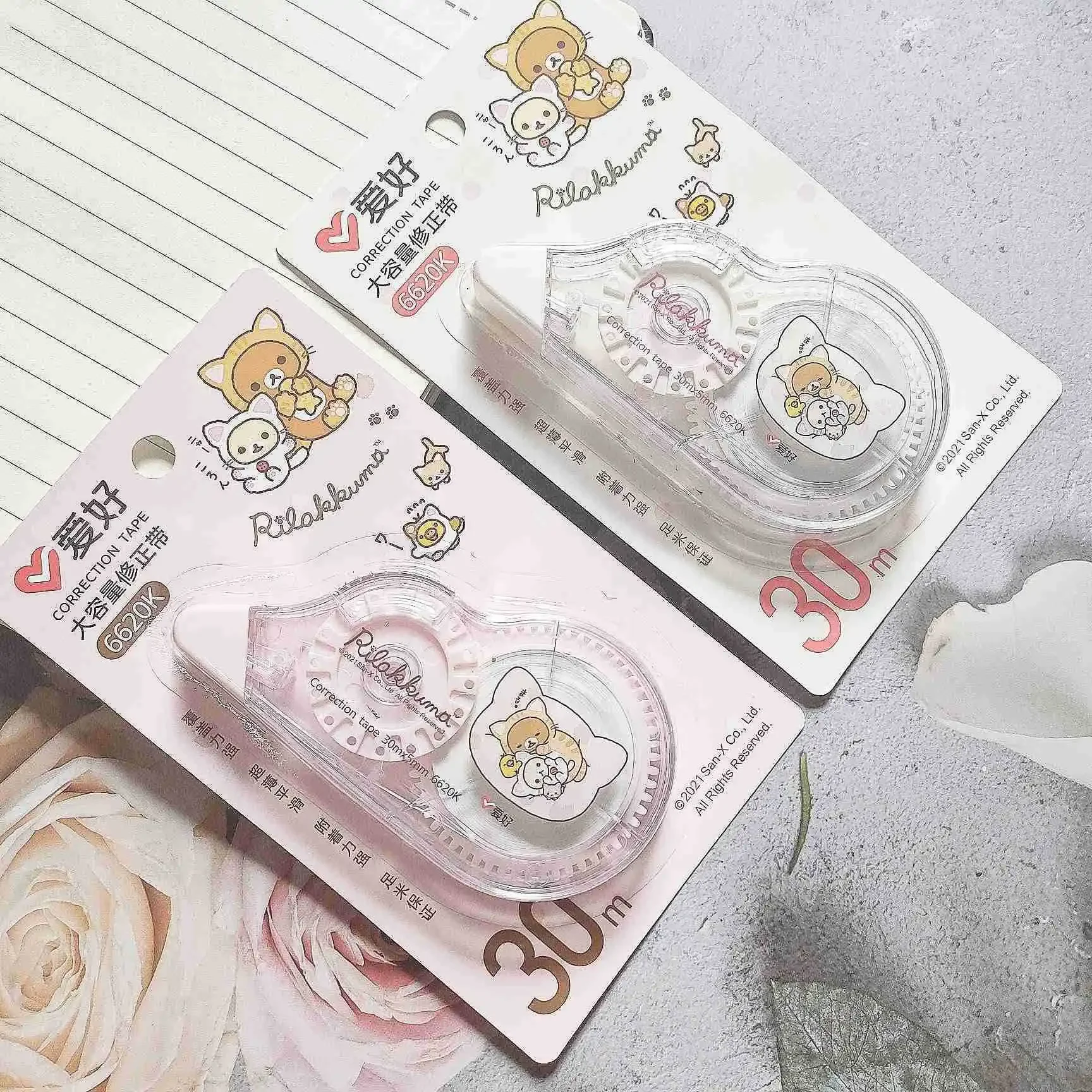 AIHAO 6620K Rilakkuma Correction Tape 30M Kawaii Corrector Promotional Gift Stationery Student Prize School Office Supply,correction tape