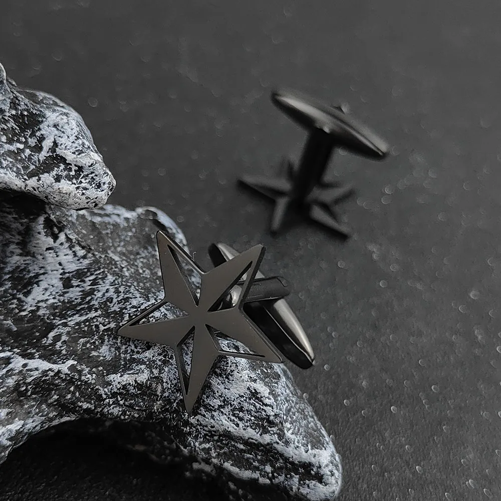 다윗의 별 커프링크스 육각별 커프링크스 이스라엘 유대교 보석 스테인리스 스틸 보석 남성용 선물 신앙 아버지의 날 선물