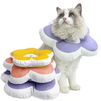 Cat Dog Recovery Collar Cute Flower Cone Elizabethan Collar for Small Medium Dogs Cats Anti-Bite Lick Adjustable Pet E-Collar 2