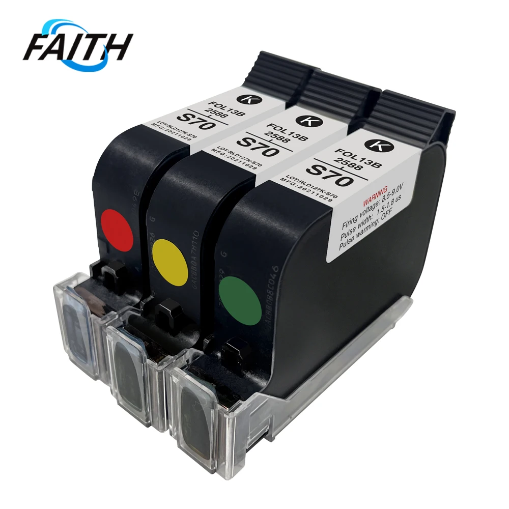 Cartucho de Tinta Faith-fast Dry Inkjet Printer S70 600dpi 2588 127 mm