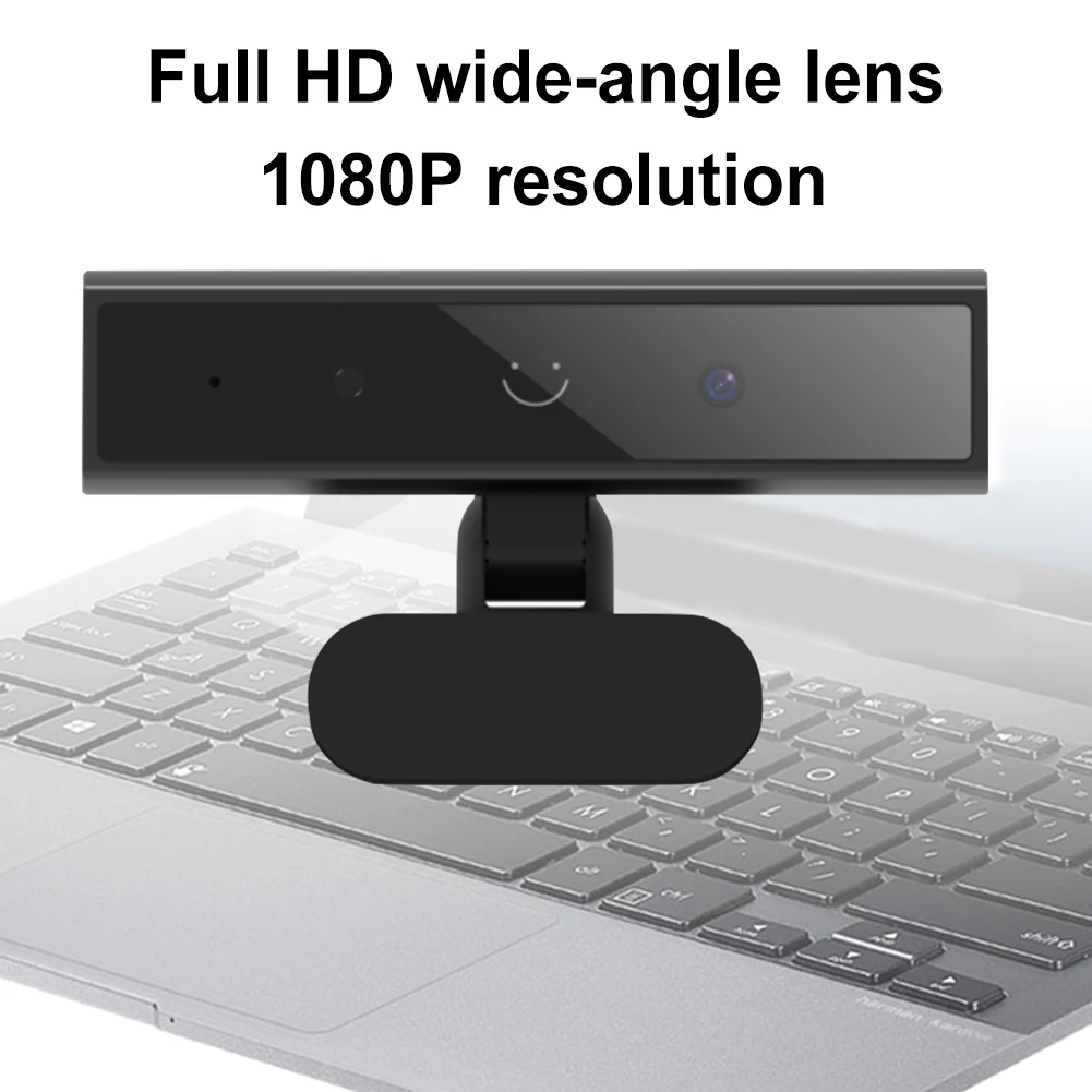 Facial Recognition Webcam Hello Identification Login Full HD 1080P 2MP Web Camera with Single Microphone For Windows 10/11