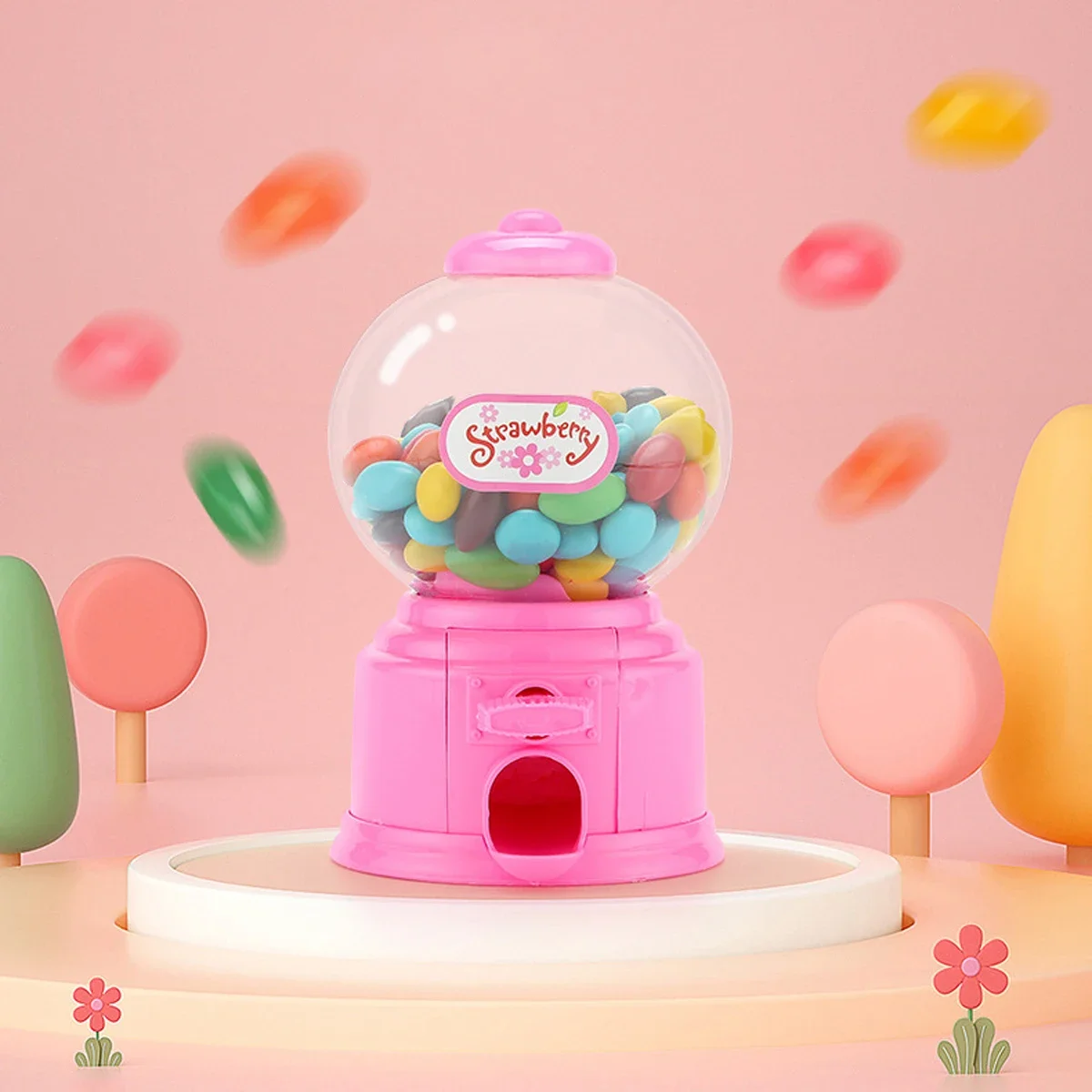 1pc-Cute Gift Candy Box Mini Twizzle Machine Candy Toy Storage Jar