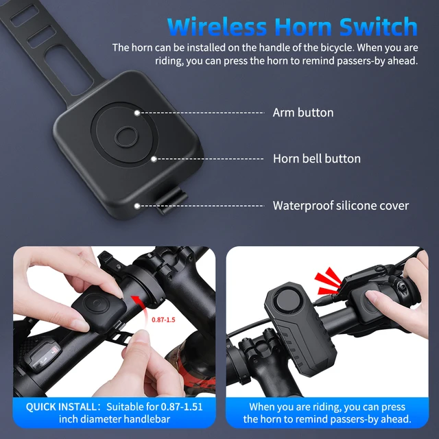 Alarma de bicicleta, moto impermeable 113dB Detector de vibración alarma * COMPRA INTERNACIONAL* 3