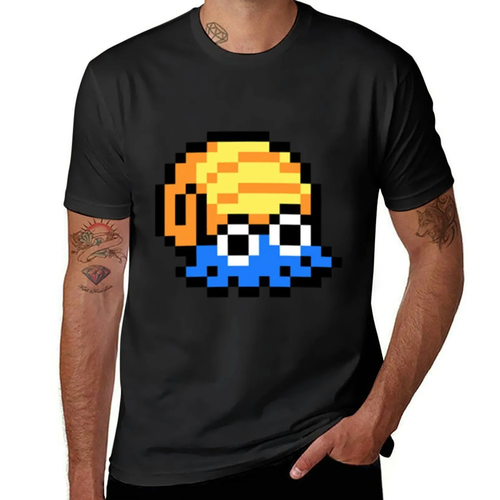 Omanyte Pixel Classic. Футболка для занятий спортом, потрясающая простая винтажная одежда, мужская футболка