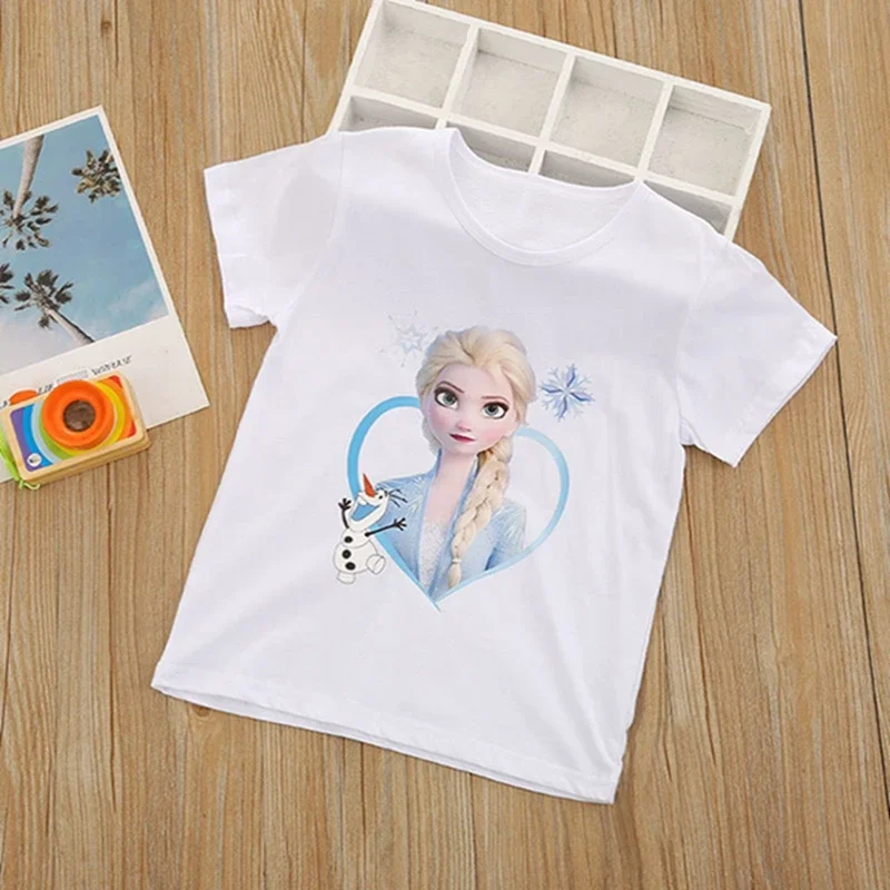Kids Summer Clothes For Girls Cartoon Disney Frozen Elsa Baby Boys Short Sleeve Tshirts Tees Tops Children Clothes Pajama