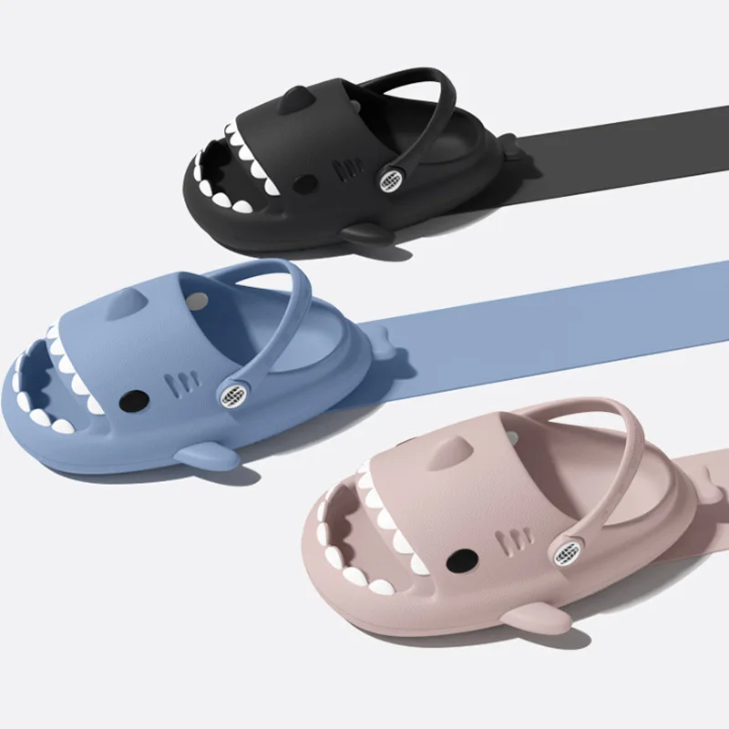 Band Shark Slippers Summer Adults  Women Cute Men Indoor Bathroom Slides Couple Beach Flip Flops Anti-skid Thick Flat Shoes 3