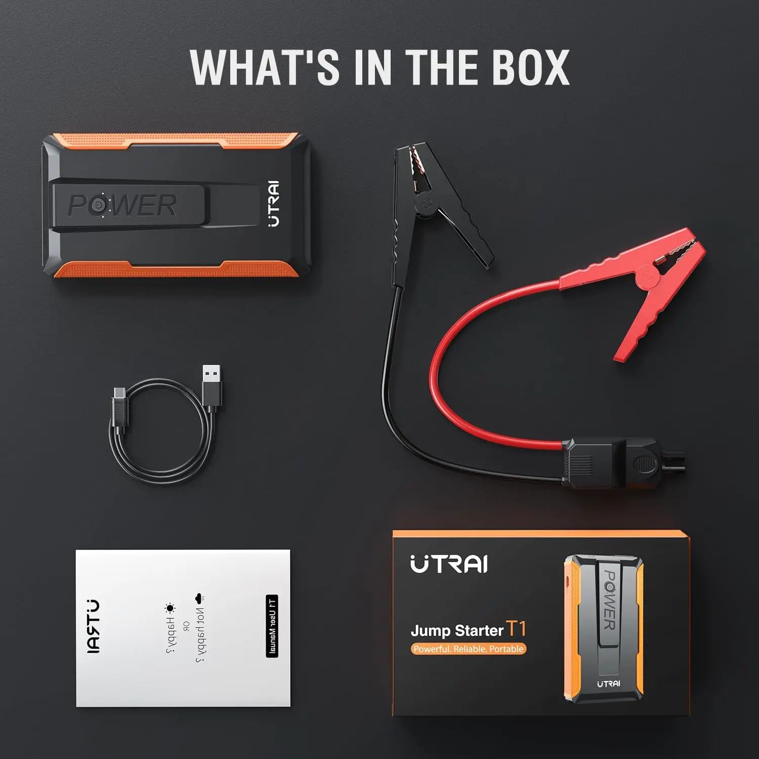 UTRAI Auto Jump Starter 1400A Portable Power Bank Car Jump Starter Battery Car Emergency Booster Starting Device