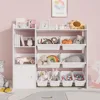Children's Bookcases Kids Toy Storage Organizer 4-Tier Toy Organizers W/8 Removable Storage Bins Kids Bookshelf and Toy Storage 1