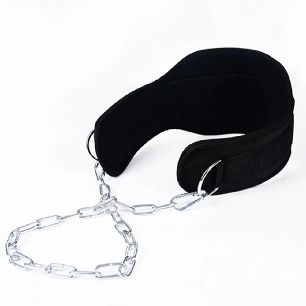 Double Layers Weighted Pull-up Belt Adjustable Thicken Weight Lifting Belt Sturdy Iron Chain Weighted Muscle-up Belt Training