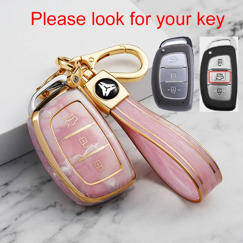 

For Modern Ix25 Ix35 Langdong Ruina Name Map Lead Natusen Sonata9 Plug-In Hybrid RV Jade Pattern Car Key Box Cover Protection