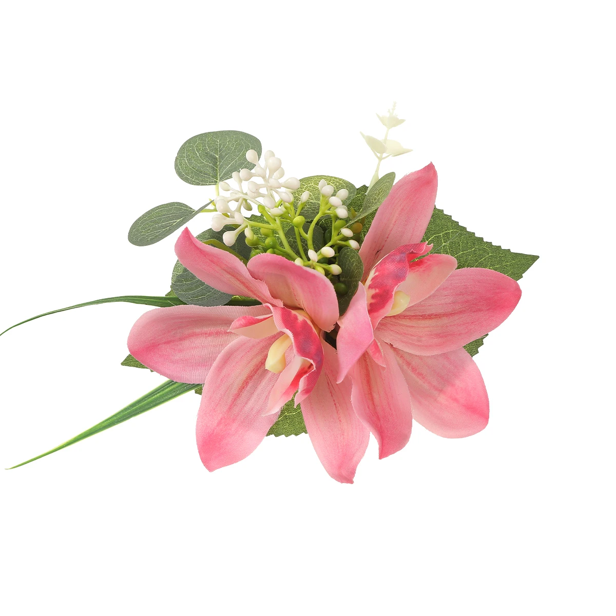 Hawaii-Haarspangen mit doppelter Blume, kleine Haarnadeln, Hochzeit, Braut, Böhmen, Brautjungfer, Party, seitliche Clips, Strandurlaub, Haarspangen – Detail 9