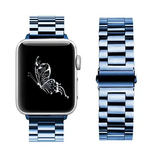 Premium Stainless Steel Metal Watch Strap Replacement Belt, Compatible with Apple Watch