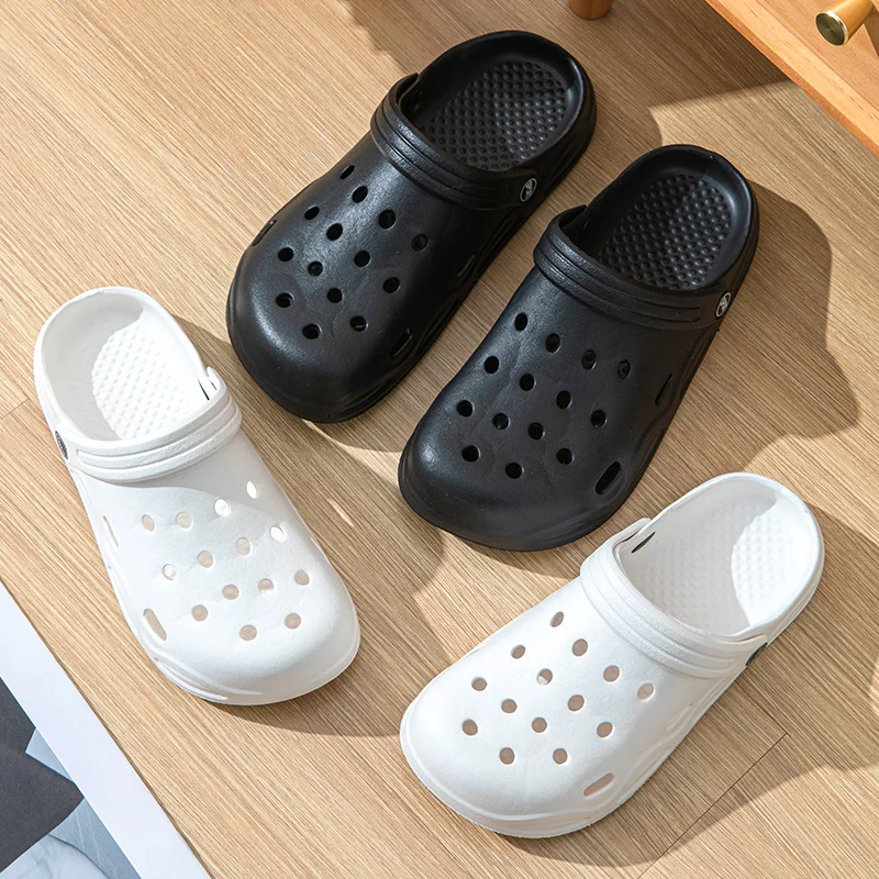 Summer Fashion Sandals Waterproof Slippers Men Shoes Outdoor Slides Soft Sole Garden Shoes Clogs EVA Beach Sandals Home Slippers 2