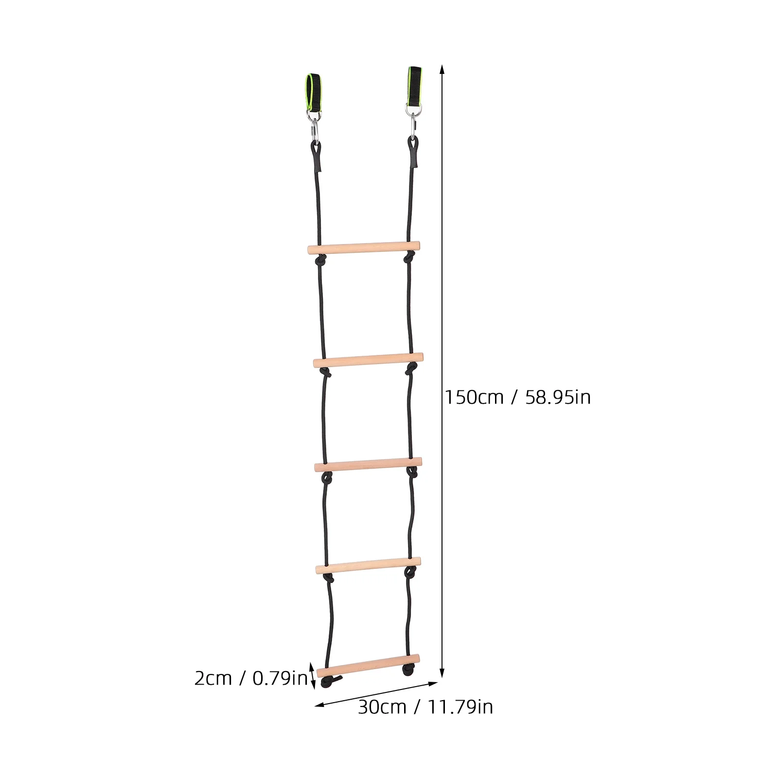 Portable Wooden Swing Rope Ladder Climbing Toys Tree Houses Swings Bunk Bed Rope Kids Beech Hanging Accessories 6