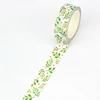 2024 NEW 1PC 10M Decor Green Leaves Spring Washi Tape for Scrapbooking Journaling Adhesive Masking Tape Cute Stationery 1