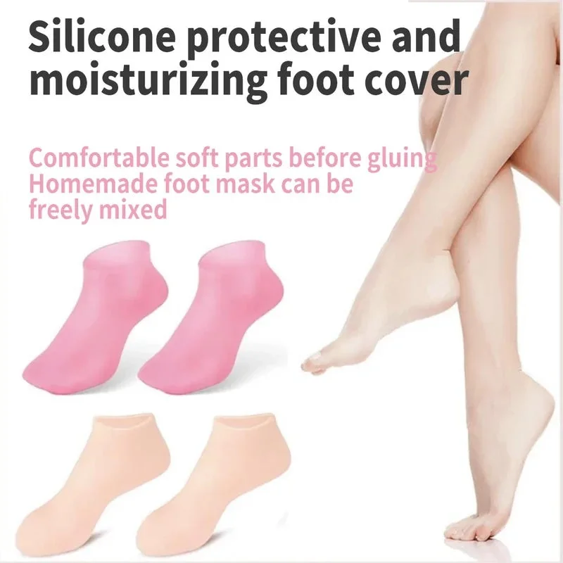 Moisturizing Socks Silicone Gel Spa Exfoliating Socks for Dry